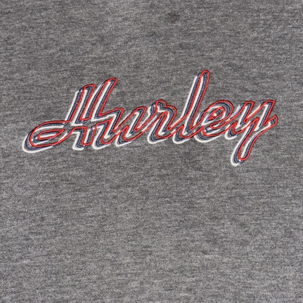 Hurley Hoodie Men’s XL Gray Fleece Lined Drawstring Kangaroo‎ Pocket Pullover